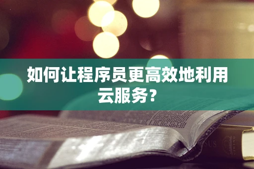 如何让程序员更高效地利用云服务？