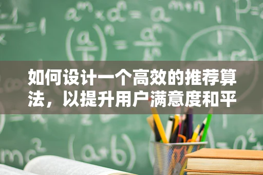 如何设计一个高效的推荐算法，以提升用户满意度和平台收益？