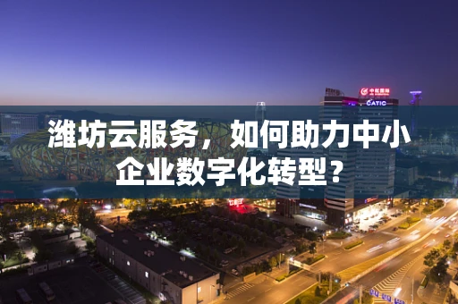 潍坊云服务，如何助力中小企业数字化转型？