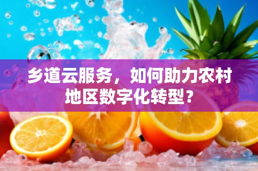 乡道云服务，如何助力农村地区数字化转型？