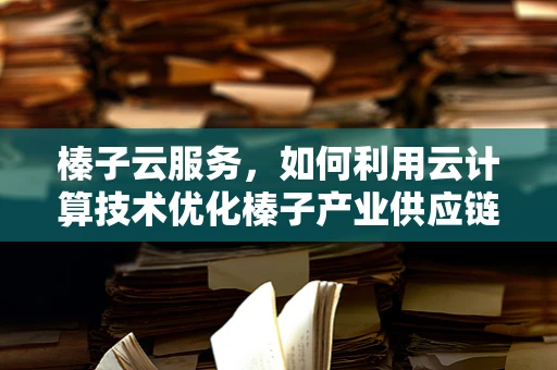 榛子云服务，如何利用云计算技术优化榛子产业供应链？
