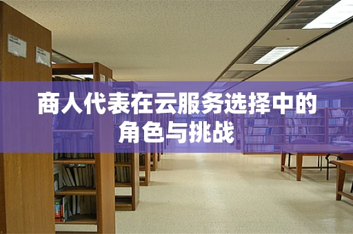 商人代表在云服务选择中的角色与挑战