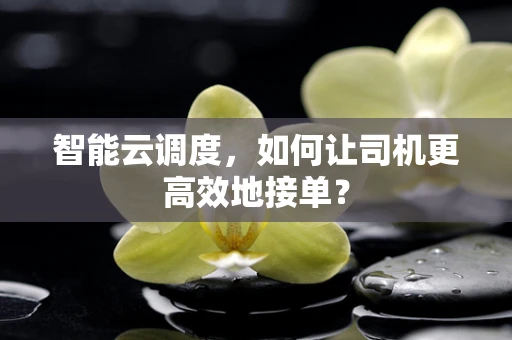 智能云调度，如何让司机更高效地接单？