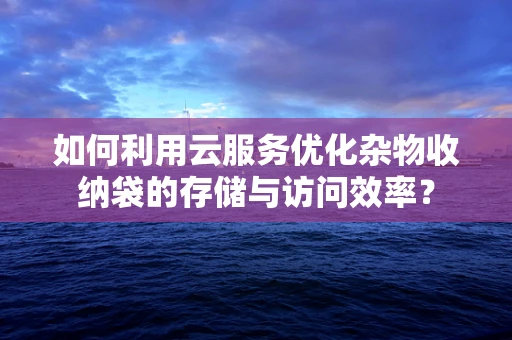 如何利用云服务优化杂物收纳袋的存储与访问效率？