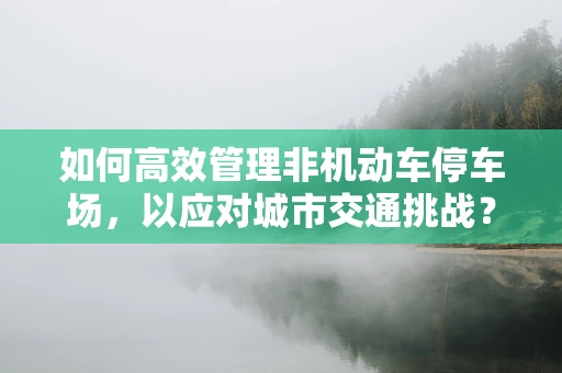 如何高效管理非机动车停车场，以应对城市交通挑战？