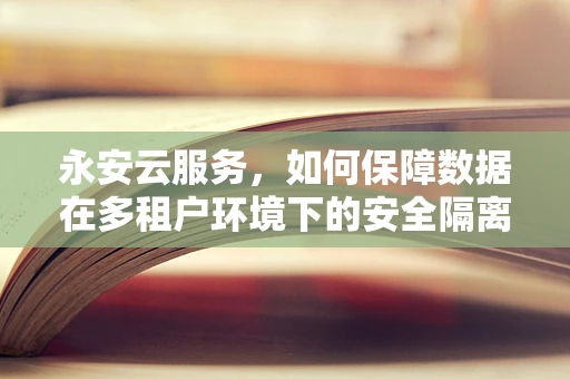 永安云服务，如何保障数据在多租户环境下的安全隔离？