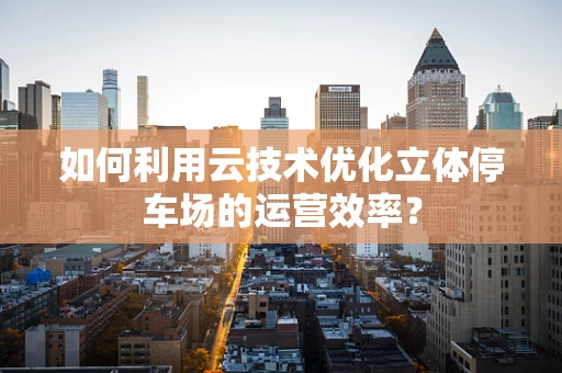 如何利用云技术优化立体停车场的运营效率？