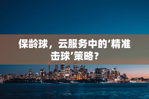 保龄球，云服务中的‘精准击球’策略？