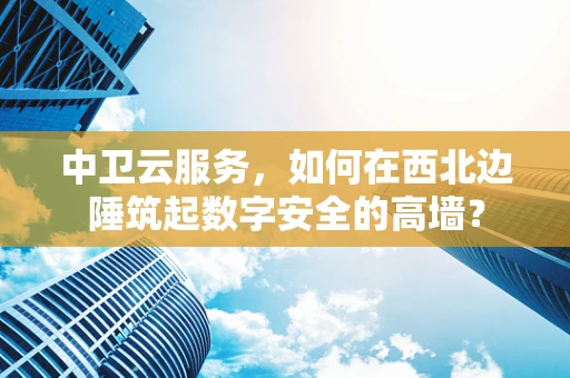 中卫云服务，如何在西北边陲筑起数字安全的高墙？