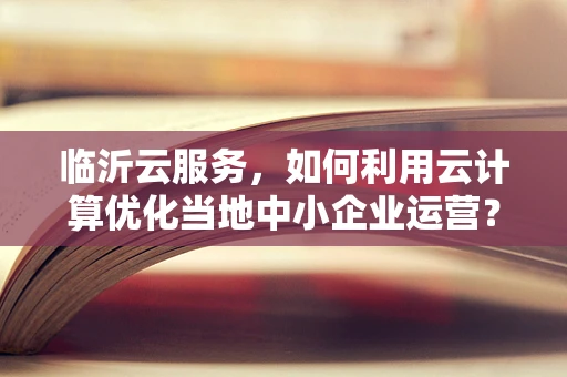 临沂云服务，如何利用云计算优化当地中小企业运营？