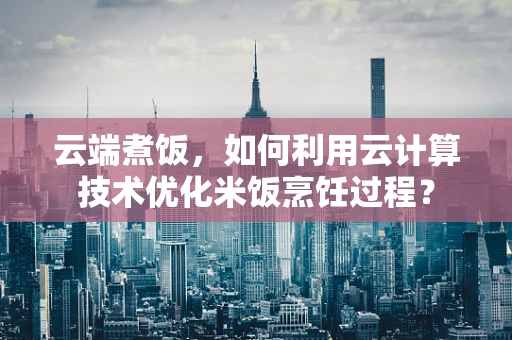 云端煮饭，如何利用云计算技术优化米饭烹饪过程？