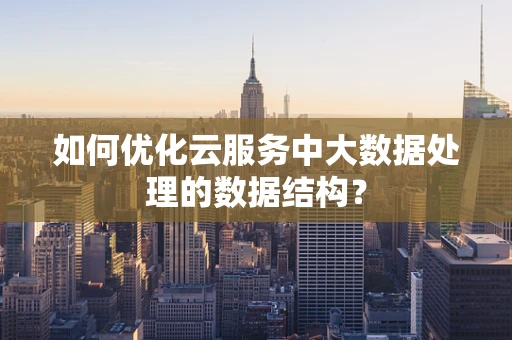 如何优化云服务中大数据处理的数据结构？