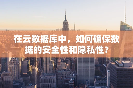 在云数据库中，如何确保数据的安全性和隐私性？