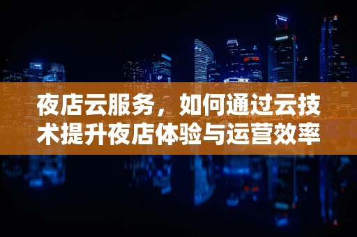 夜店云服务，如何通过云技术提升夜店体验与运营效率？