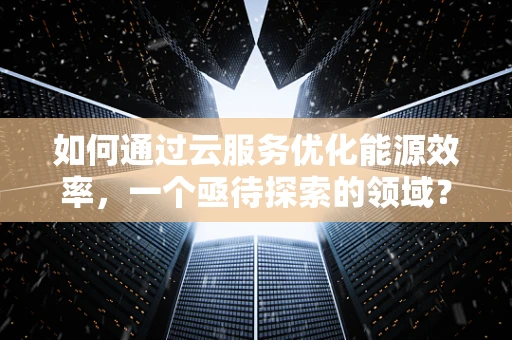 如何通过云服务优化能源效率，一个亟待探索的领域？