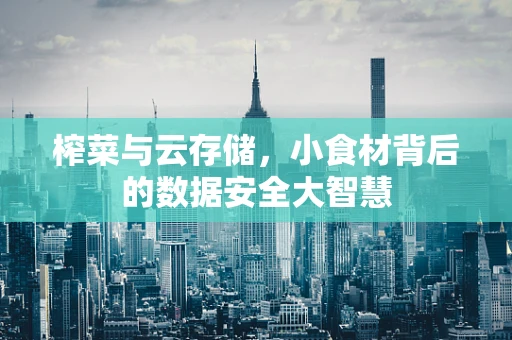 榨菜与云存储，小食材背后的数据安全大智慧