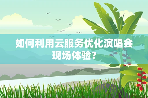 如何利用云服务优化演唱会现场体验？