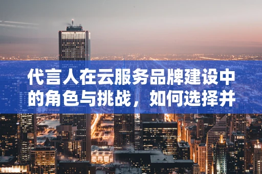 代言人在云服务品牌建设中的角色与挑战，如何选择并最大化其影响力？